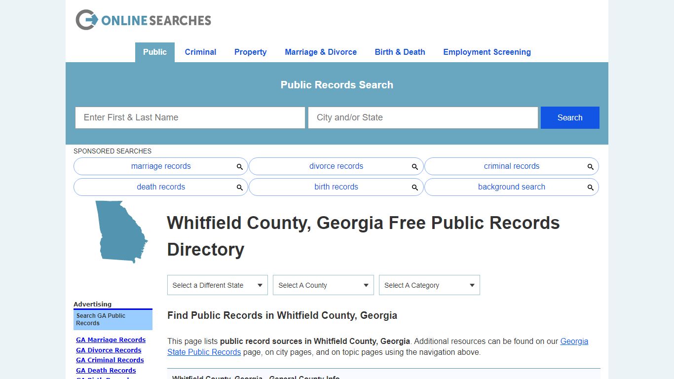Whitfield County, Georgia Public Records Directory