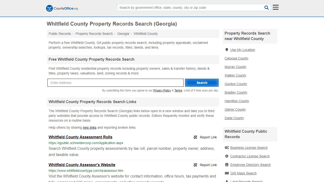 Whitfield County Property Records Search (Georgia) - County Office